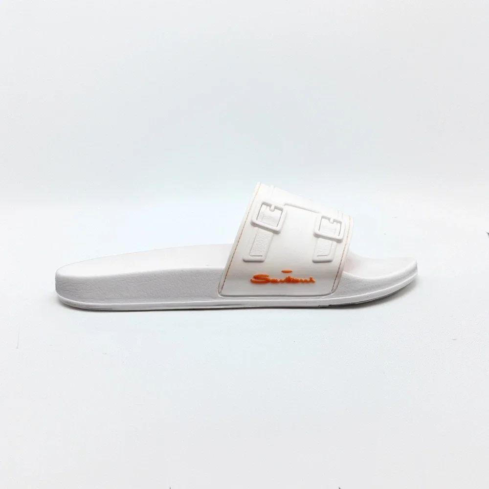 Santoni Men's Edison Rubber Double Buckle Style‎ Slidess – UK 8 / US 9 / EU 42